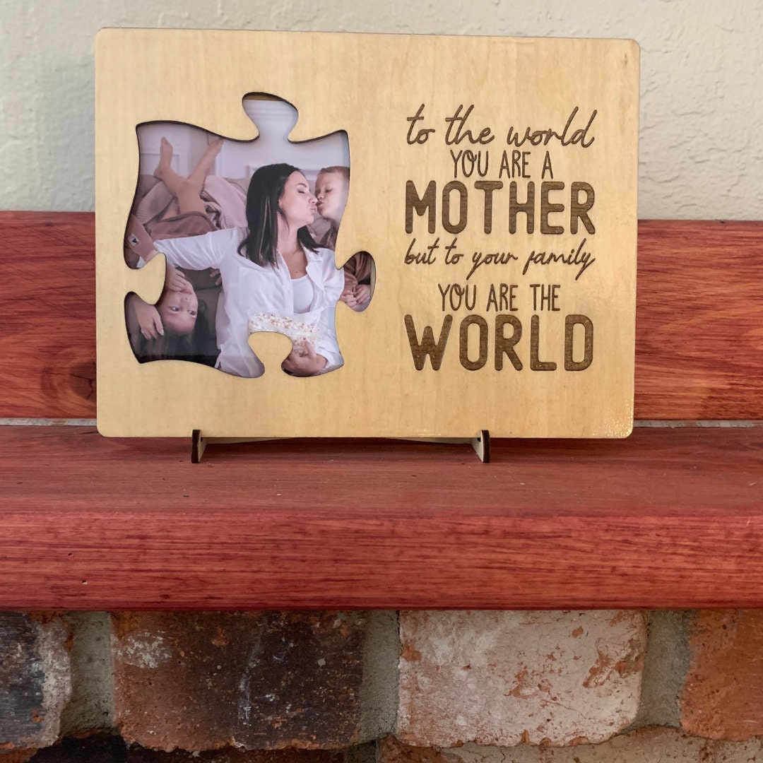 Personalized Mother's Day Puzzle Frame, Sentimental Gift, Picture Frame, Mother's Day Gift, Mom Gift, Mom Frame, Wooden Photo Frame