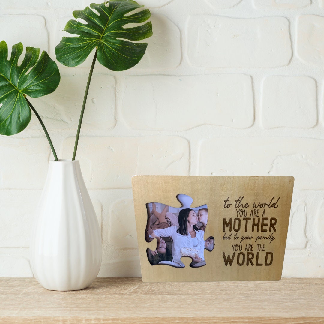Personalized Mother's Day Puzzle Frame, Sentimental Gift, Picture Frame, Mother's Day Gift, Mom Gift, Mom Frame, Wooden Photo Frame