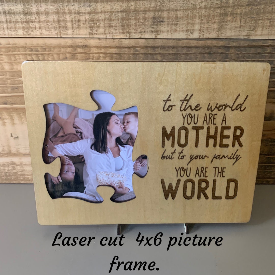Personalized Mother's Day Puzzle Frame, Sentimental Gift, Picture Frame, Mother's Day Gift, Mom Gift, Mom Frame, Wooden Photo Frame