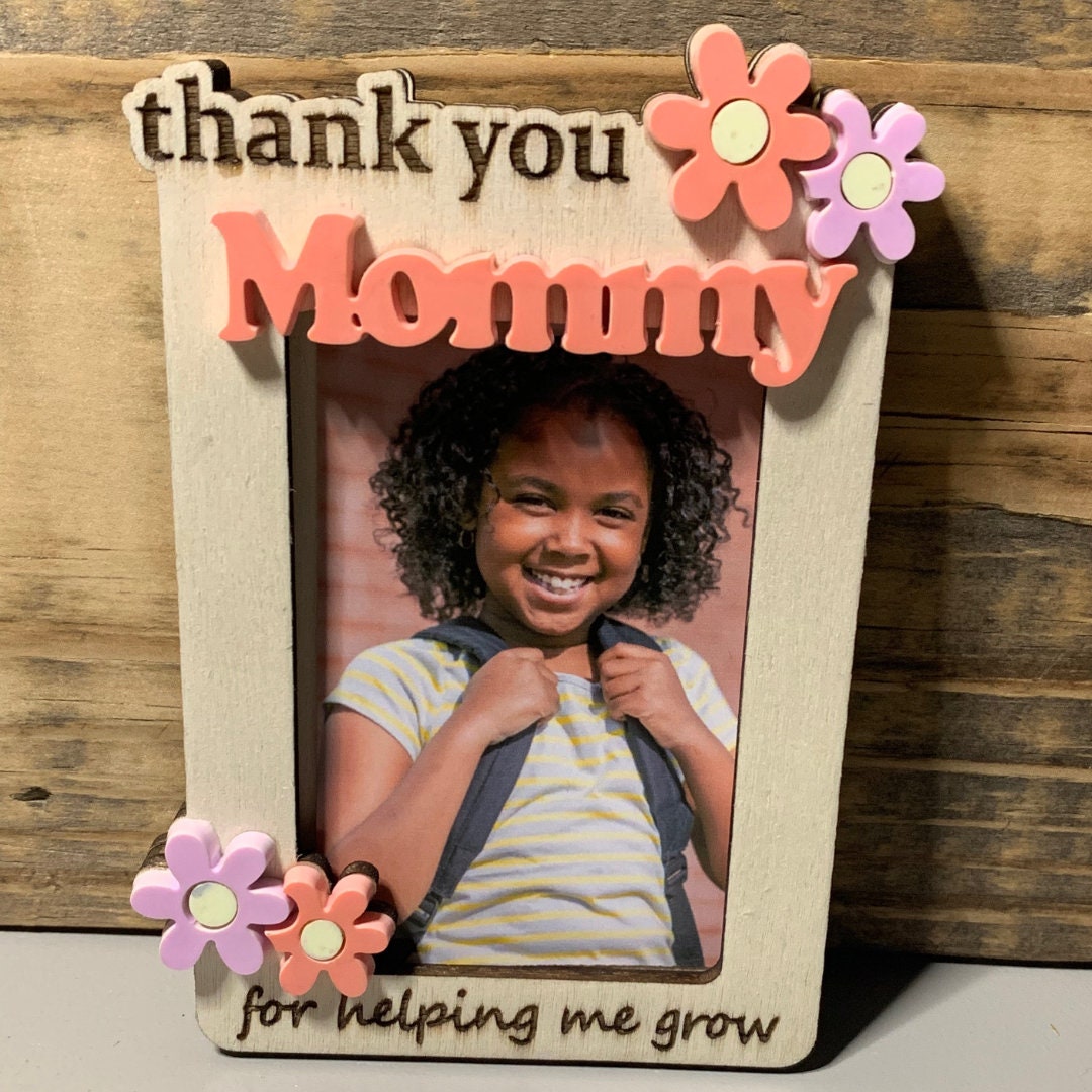 Personalized Magnetic thank you for helping me grow frame