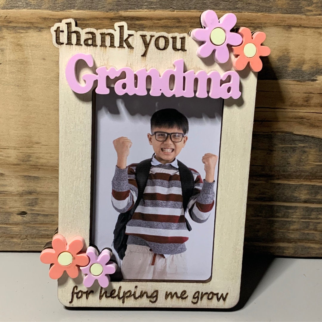 Personalized Magnetic thank you for helping me grow frame