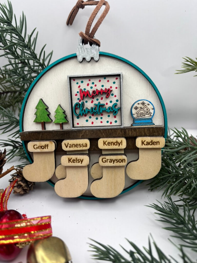 Fire Place Stocking Ornament