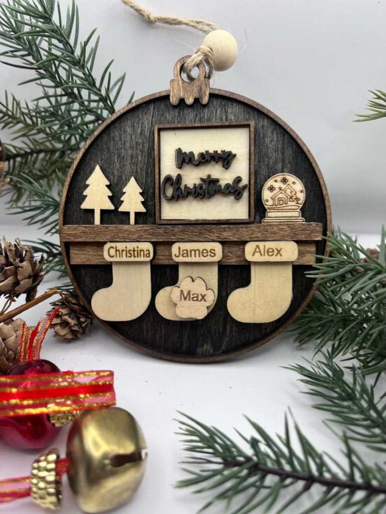 Fire Place Stocking Ornament