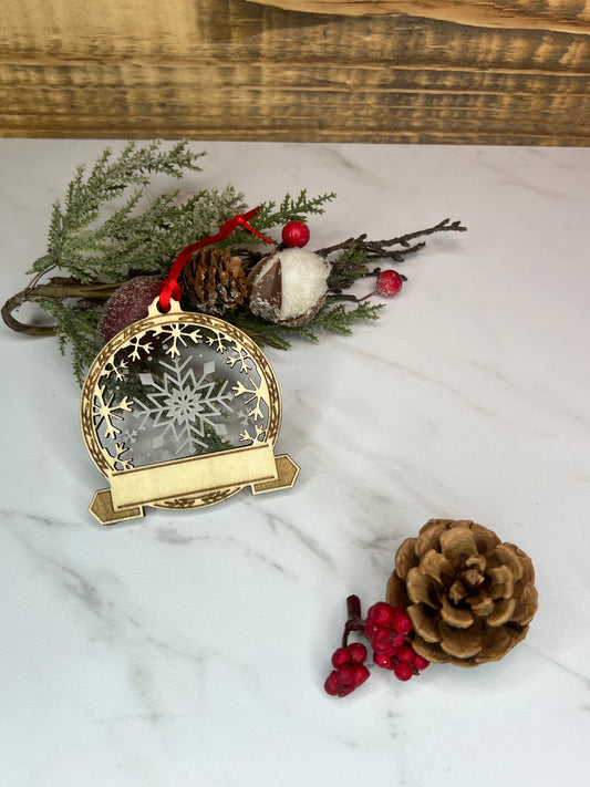 Customizable Snow Globe Ornaments