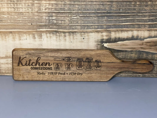 Kitchen Conversion Chart,Gift For Cooking Enthusiast, Gift For Baker, Home Cook Gift, Foodie Accessorie, New Cook Gift, Rustic Kitchen Board